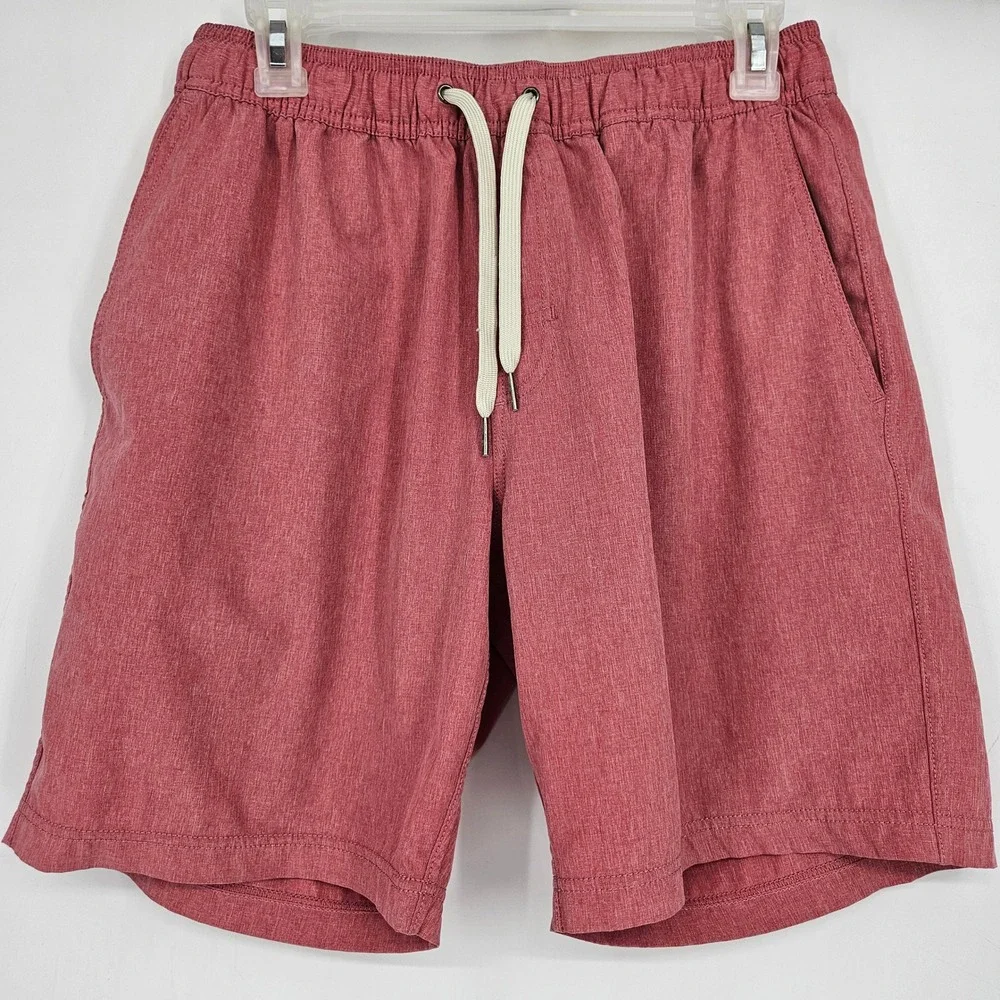 Fair‎ Harbor Swim Trunks Mens Medium Board Shorts Red Lined Outdoor Summer